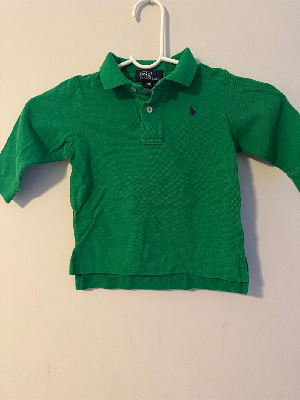 Polo by Ralph Lauren Green Kids Polo with Navy Pony
